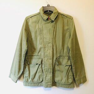 Y2K Retro Army Green Military Utility Jacket Field Coat - S